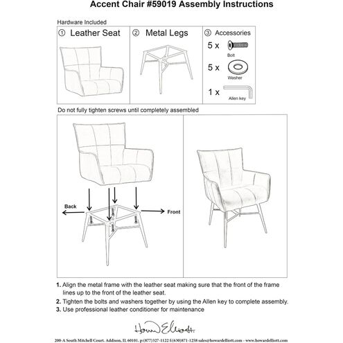 Lucca Cognac Chair